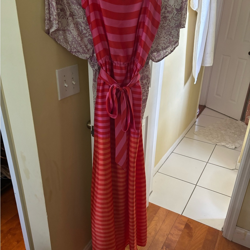 BCBGMaxAzria Vibrant Red and Pink Dress